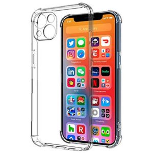 CAPA SILICONE APPLE IPHONE 13 TRANSPARENTE COM PROTETOR DE CÂMERA