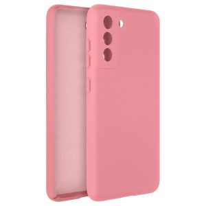 CAPA SILICONE GEL SAMSUNG GALAXY S21 ROSA COM PROTETOR DE CAMERA