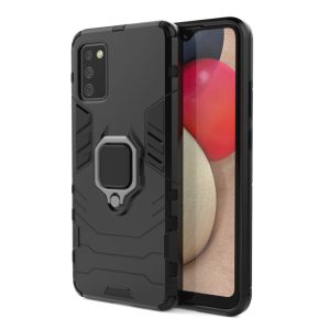 CAPA SILICONE ANTI-CHOQUE ARMOR CARBON SAMSUNG GALAXY A02S PRETO RING ARMOR