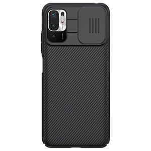 CAPA SILICONE DURA XIAOMI REDMI NOTE 10 5G PRETO NILLKIN COM PROTETOR DE CÂMERA