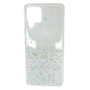 CAPA SILICONE COM DESENHO BLING GLITTER SAMSUNG GALAXY A22 4G A225 TRANSPARENTE