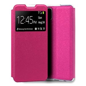 CAPA FLIP COVER COM JANELA CANDY SAMSUNG GALAXY A02 ROSA