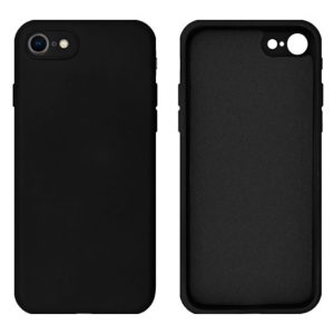 CAPA SILICONE GEL APPLE IPHONE 7/8/SE 2020 PRETO COM PROTETOR DE CÂMERA