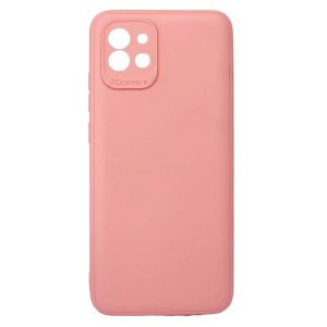 CAPA SILICONE SAMSUNG GALAXY A03 ROSA CLARA COM PROTETOR DE CÂMERA