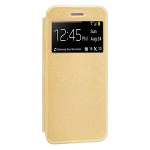 CAPA FLIP COVER COM JANELA CANDY HUAWEI MATE 20 LITE DOURADO