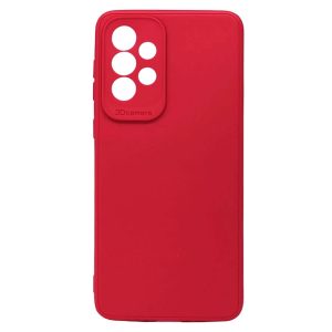 CAPA SILICONE GEL SAMSUNG GALAXY A33 5G VERMELHO COM PROTETOR DE CAMERA