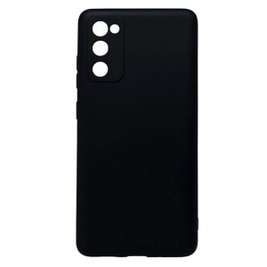 CAPA SILICONE GEL SAMSUNG GALAXY S20 FE PRETO COM PROTETOR DE CÂMERA ROBUSTA