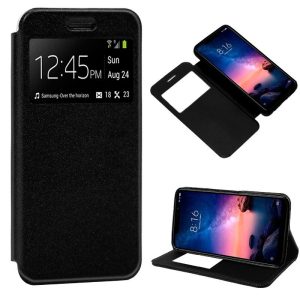CAPA FLIP COVER COM JANELA CANDY XIAOMI REDMI NOTE 6 PRO PRETO