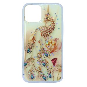CAPA SILICONE DURA COM DESENHO BRILHANTE APPLE IPHONE 11 PRO MAX PAVÃO