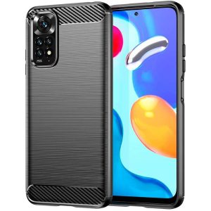 CAPA SILICONE GEL CARBON XIAOMI REDMI NOTE 11 5G/POCO M4 PRO 5G PRETO