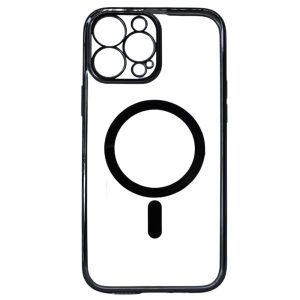 CAPA SILICONE DURA APPLE IPHONE 13 PRO MAX PRETO MAGSAFE