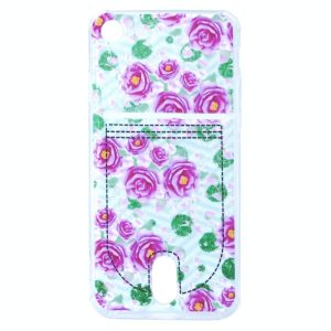 CAPA SILICONE ANTI-CHOQUE COM DESENHO APPLE IPHONE 7/8 DESENHO FLOWERS
