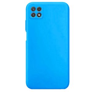 CAPA SILICONE GEL SAMSUNG GALAXY A22 5G A226 AZUL COM PROTETOR DE CÂMERA ROBUSTA