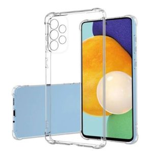 CAPA SILICONE DURA ANTI-CHOQUE SAMSUNG GALAXY A13 4G TRANSPARENTE COM PROTETOR D