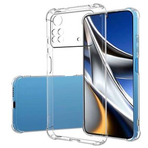 CAPA SILICONE ANTI-CHOQUE XIAOMI POCO X4 PRO 5G TRANSPARENTE COM PROTETOR DE CÂM