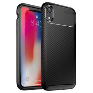 CAPA SILICONE GEL CARBON APPLE IPHONE XR PRETO AUTO FOCUS VENNUS