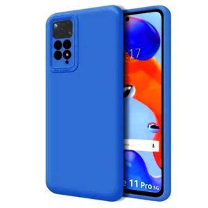 CAPA SILICONE XIAOMI REDMI NOTE 11 PRO AZUL COM PROTETOR DE CAMERA