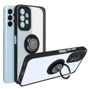 CAPA SILICONE TPU COM ANEL DE DEDO MAGNETICO SAMSUNG GALAXY A13 4G PRETO COM PRO