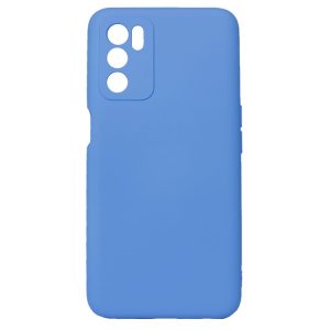 CAPA SILICONE GEL OPPO A54S AZUL COM PROTETOR DE CÂMERA ROBUSTA