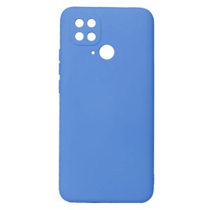 CAPA SILICONE XIAOMI REDMI 10C AZUL COM PROTETOR DE CÂMERA