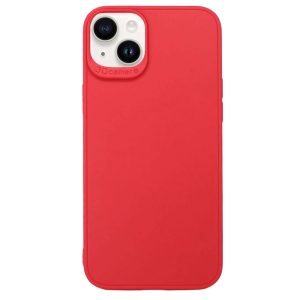 CAPA SILICONE GEL APPLE IPHONE 14 PLUS VERMELHO 3D CAMERA