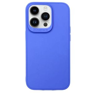 CAPA SILICONE GEL APPLE IPHONE 14 PRO AZUL 3D CAMERA