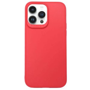 CAPA SILICONE APPLE IPHONE 14 PRO MAX VERMELHO 3D CAMERA