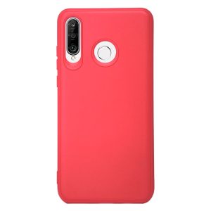CAPA SILICONE HUAWEI P30 LITE VERMELHO 3D CAMERA