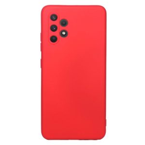 CAPA SILICONE GEL SAMSUNG GALAXY A32 4G VERMELHO COM PROTETOR DE CAMERA ROBUSTA