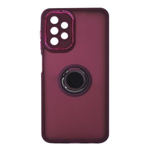 CAPA SILICONE TPU COM ANEL DE DEDO MAGNETICO SAMSUNG GALAXY A13 4G ROXO COM PROT