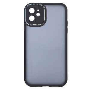 CAPA SILICONE GEL BUMPER APPLE IPHONE 11 PRETO FOSCO COM PROTETOR DE CÂMERA