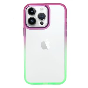 CAPA SILICONE GEL BUMPER APPLE IPHONE 14 PRO MAX ROSA GRADIENTE ELEKTRO
