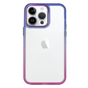 CAPA SILICONE GEL BUMPER APPLE IPHONE 14 PRO MAX AZUL GRADIENTE ELEKTRO