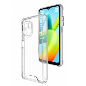 CAPA SILICONE DURA ANTI-CHOQUE XIAOMI REDMI A1 TRANSPARENTE COM PROTETOR DE CÂME