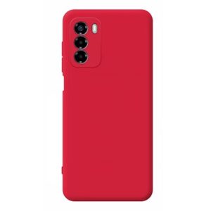 CAPA SILICONE ZTE BLADE A72 4G/V40 VITA VERMELHO COM PROTETOR DE CAMERA