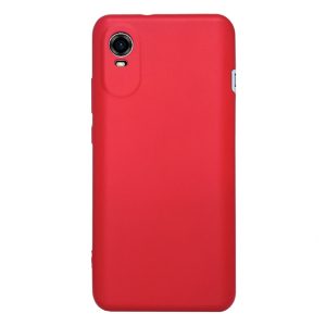 CAPA SILICONE GEL ZTE BLADE A31 PLUS VERMELHO COM PROTETOR DE CAMERA