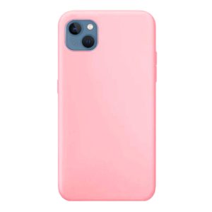 CAPA SILICONE GEL APPLE IPHONE 14 ROSA CLARA ROBUSTA
