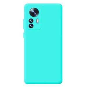 CAPA SILICONE GEL XIAOMI 12/12X VERDE TURQUESA COM PROTETOR DE CÂMERA