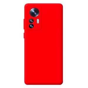 CAPA SILICONE GEL XIAOMI 12/12X VERMELHO FLUORESCENTE COM PROTETOR DE CÂMERA