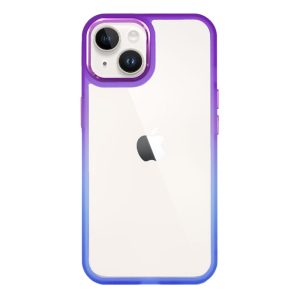 CAPA SILICONE GEL BUMPER APPLE IPHONE 14 ROXO GRADIENTE ELEKTRO
