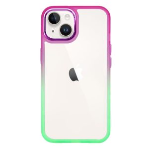 CAPA SILICONE GEL BUMPER APPLE IPHONE 14 VERDE GRADIENTE ELEKTRO
