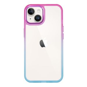 CAPA SILICONE GEL BUMPER APPLE IPHONE 14 AZUL CLARO GRADIENTE ELEKTRO
