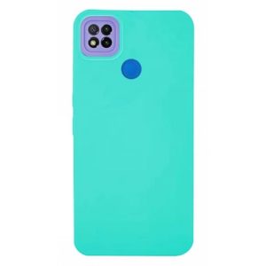 CAPA SILICONE GEL XIAOMI REDMI 9C VERDE TURQUESA COM PROTETOR DE CÂMERA