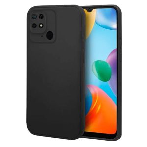 CAPA SILICONE XIAOMI REDMI 10C PRETO COM PROTETOR DE CÂMERA 3D