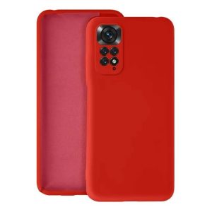 CAPA SILICONE XIAOMI REDMI NOTE 11 PRO VERMELHO COM PROTETOR DE CAMERA