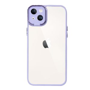 CAPA SILICONE GEL BUMPER APPLE IPHONE 14 PLUS ROXO COM PROTETOR DE CÂMERA ELEKTR
