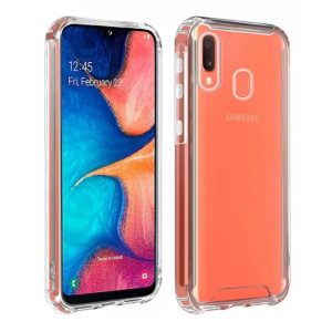 CAPA SILICONE DURA ANTI-CHOQUE SAMSUNG GALAXY A20E/A202 TRANSPARENTE