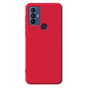 CAPA SILICONE TCL 30 SE/305/306 VERMELHO ROBUSTA