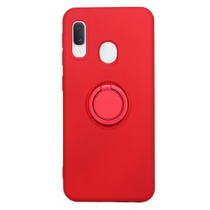 CAPA SILICONE COM ANEL DE DEDO SAMSUNG GALAXY A20E/A202 VERMELHO