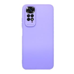 CAPA SILICONE GEL XIAOMI REDMI NOTE 11/11S LILAS COM PROTETOR DE CAMERA 3D